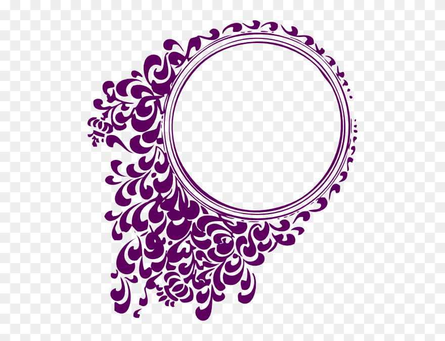 Purple Filigree Circle Clip Art At Clipart Library - Transparent Circle Background Design - Png Download