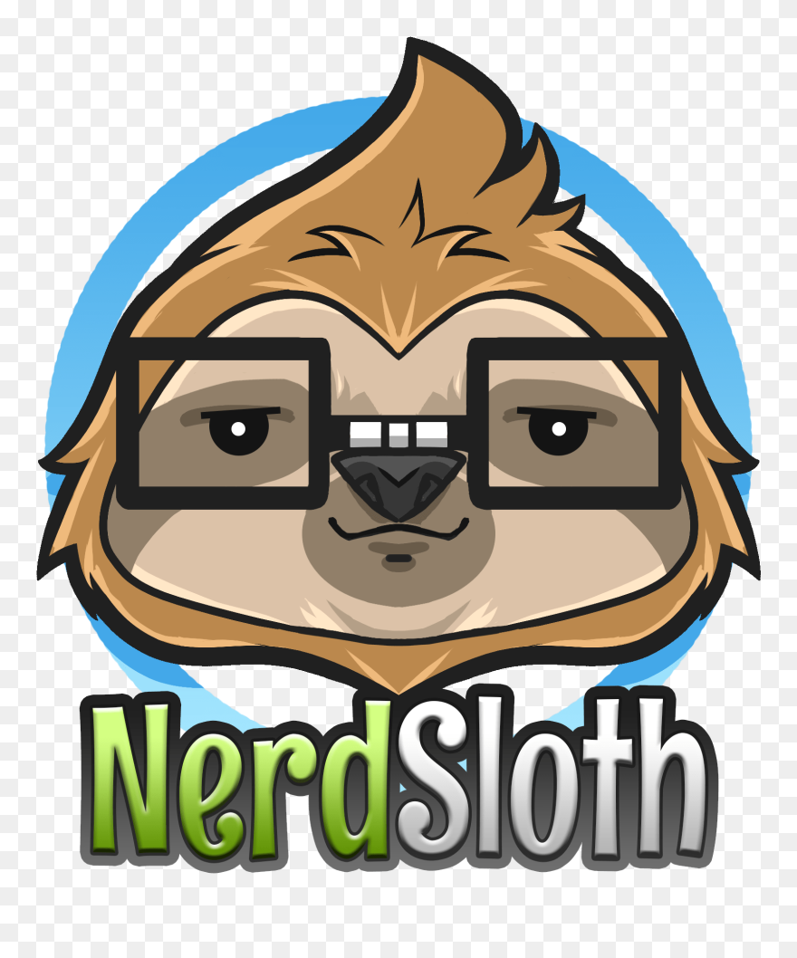 Nerd Sloth Clipart