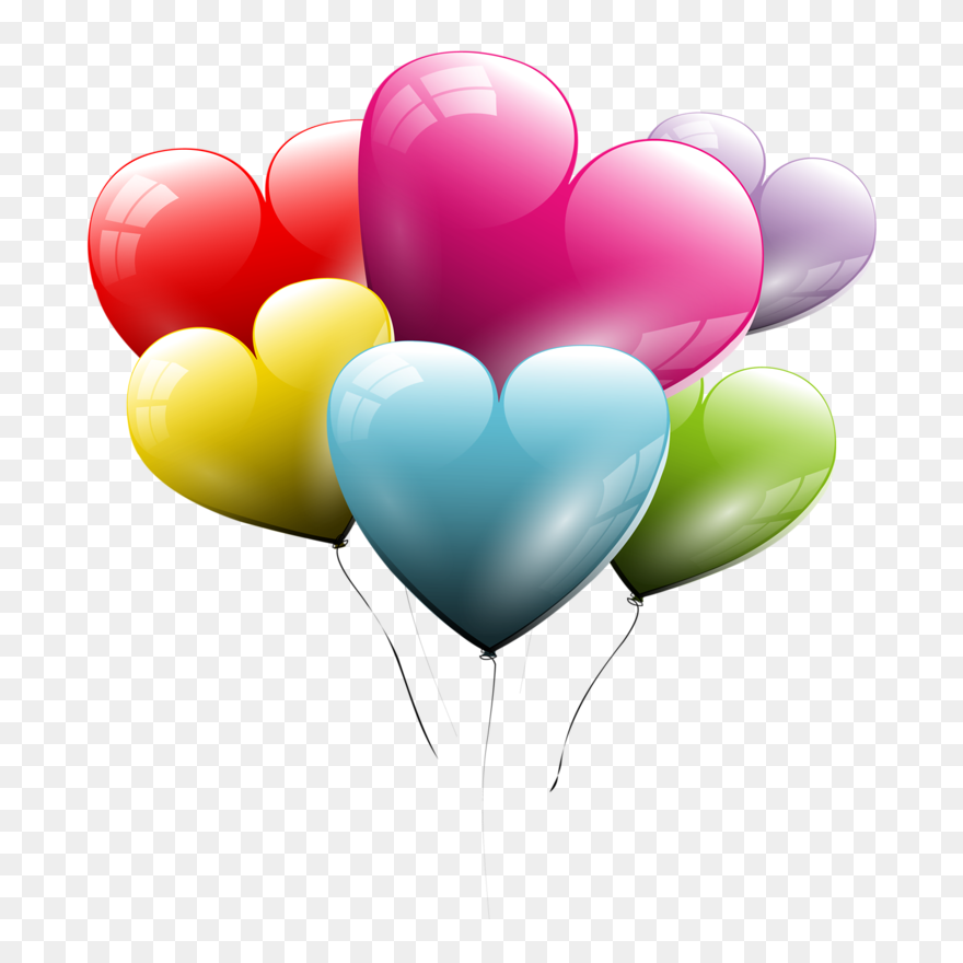 Tubes St-valentin Balloon Clipart, Balloon Box, Heart - Transparent Background Heart Balloons Png