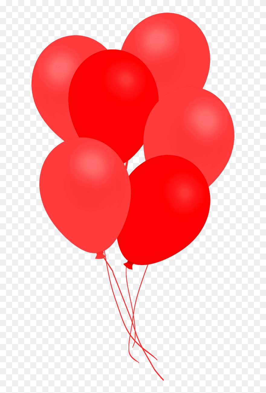 Bunch Of Red Balloons Clipart - Png Download