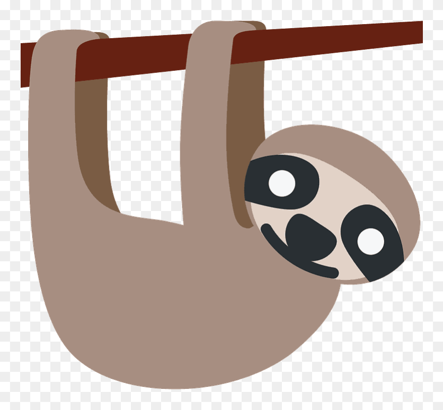 Sloth Emoji Clipart - Sloth Emoji Twitter - Png Download