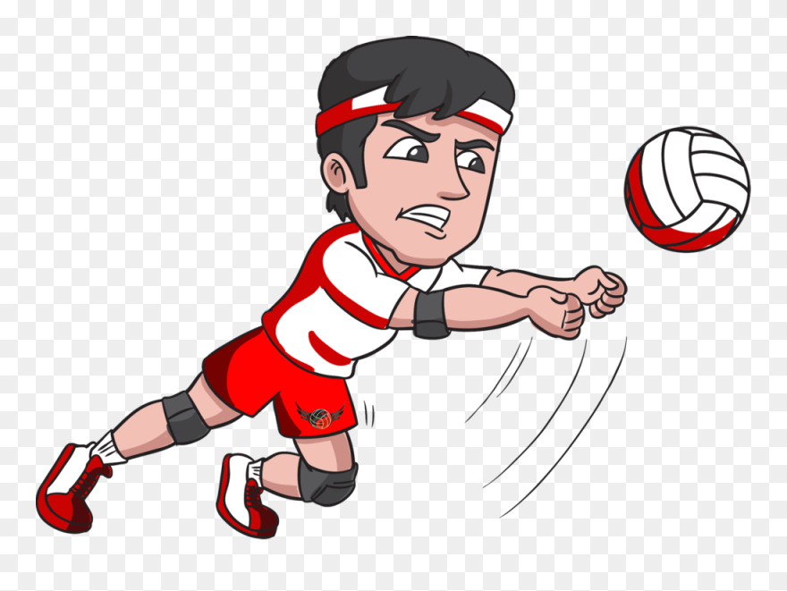 Clipart Volleyball Boys Volleyball, Clipart Volleyball - Boy Playing Volleyball Clipart - Png Download