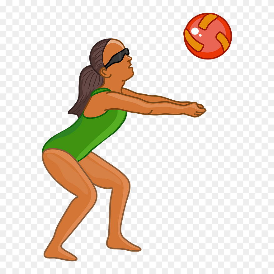 Volleyball Player Clipart - Cartoon - Png Download