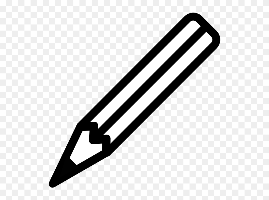 Crayon Clip Art Download - Pencil Png Black And White Transparent Png