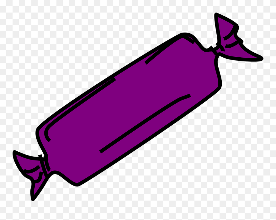 Crayon Clipart Violet, Picture - Wrapped Christmas Candy Clipart - Png Download