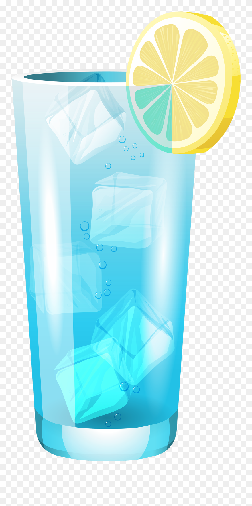 Transparent Blue Cocktail Png Clipart - Lemon