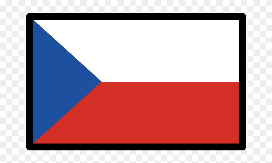 Czechia Flag Emoji Clipart - Png Download