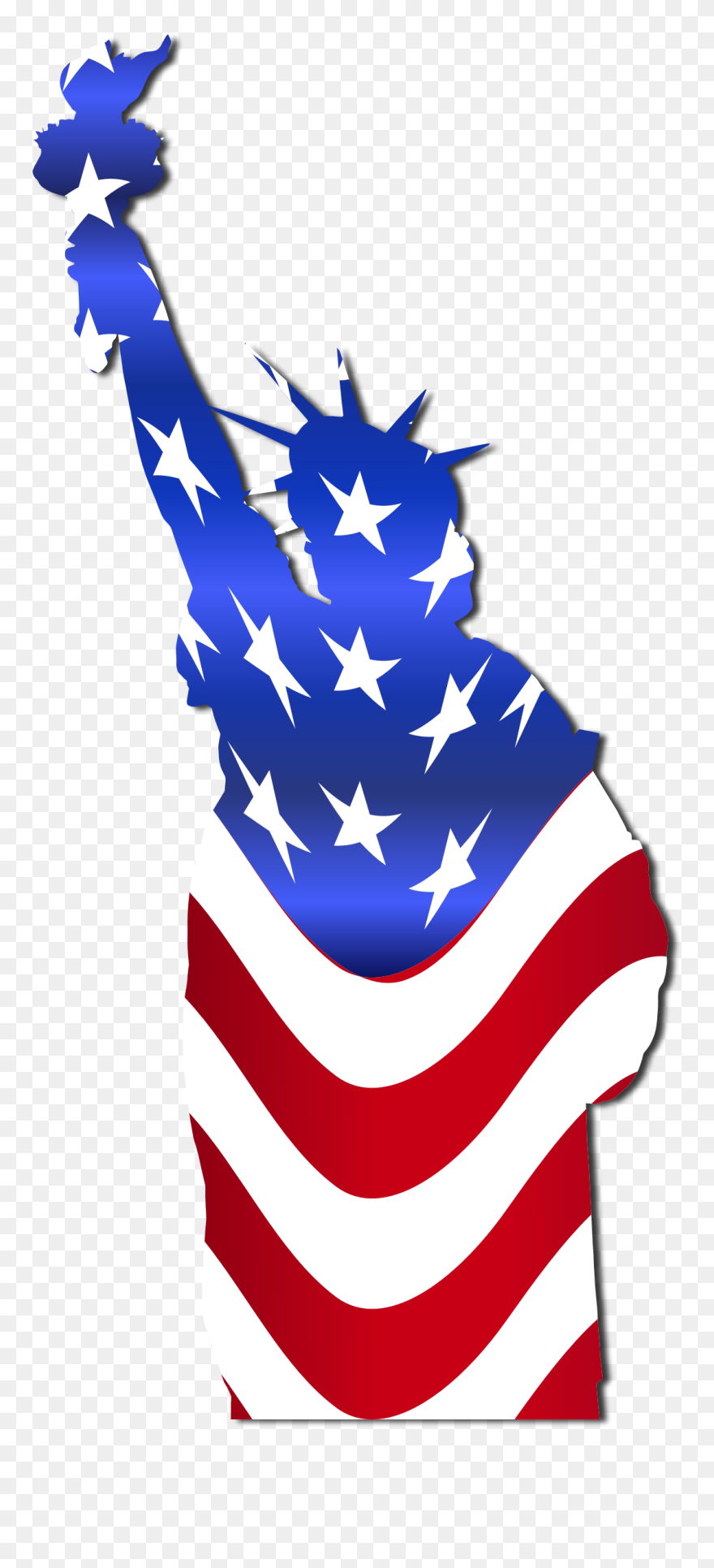 Transparent Us Flag Clip Art - Statue Of Liberty National Monument - Png Download
