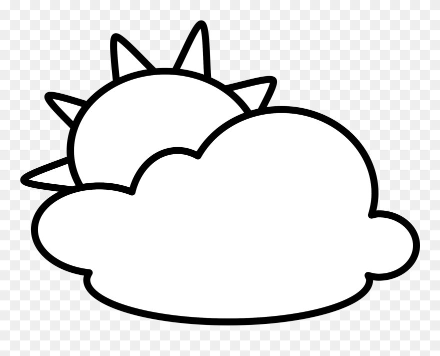 Youtube Computer Icons Cloud Weather Forecasting Copyright - Black And White Sunny Weather Clip Art - Png Download