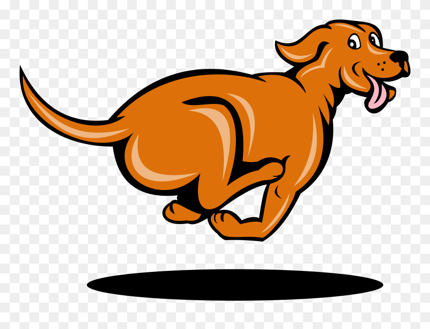 Dog Cartoon Clip Art - Dog Running Clipart Png Transparent Png