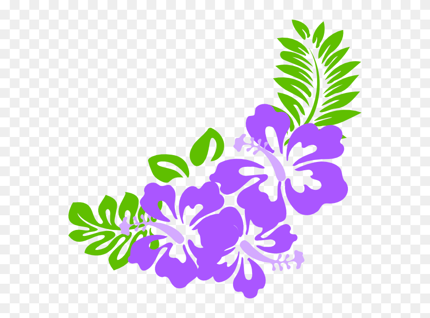 Hibiscus Clip Art - Clip Art Hawiian Flowers - Png Download