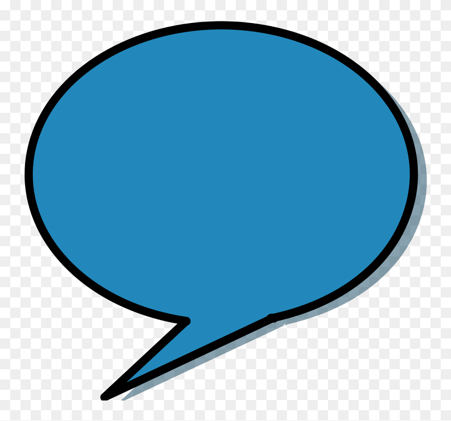 Thinking Bubble Without Shadow Blue Svg Clip Arts - Png Download