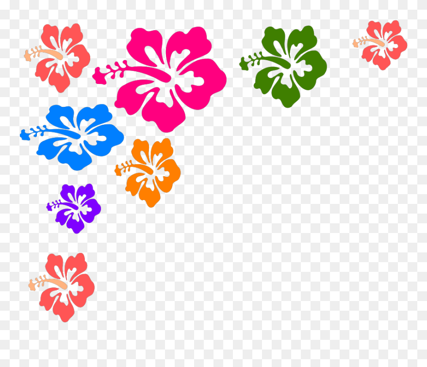 Colour Flower Line Art Clipart