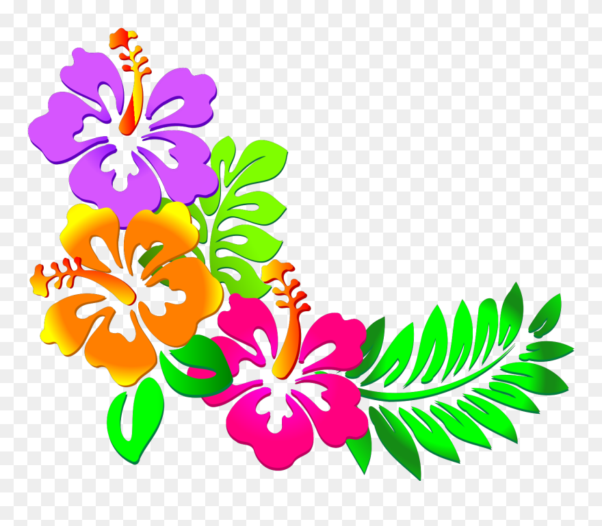 Hawaiian Flowers Clip Art - Png Download