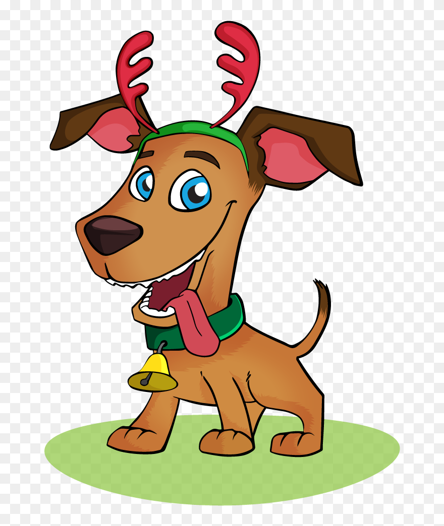 Dog Free To Use Clipart - Christmas Dog Clip Art - Png Download