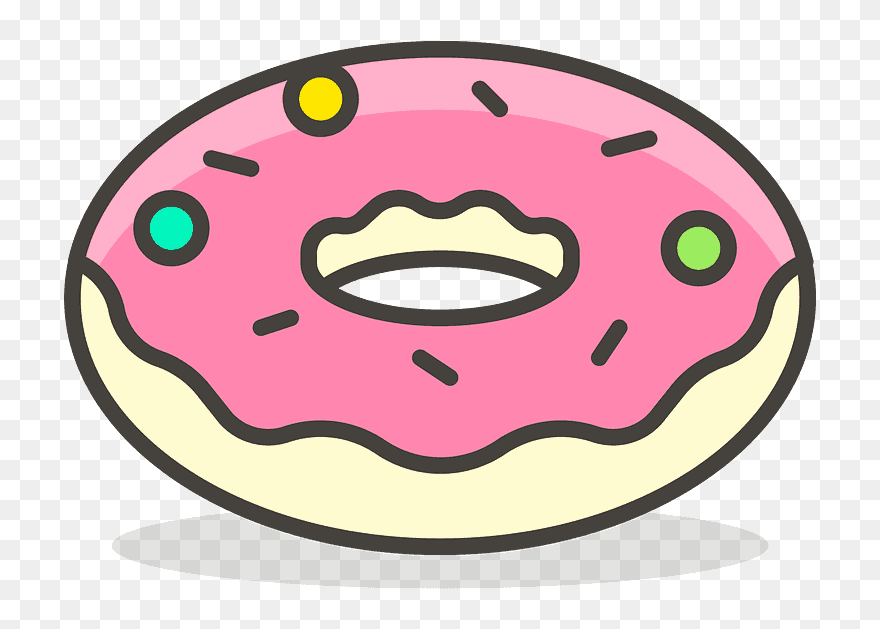 Doughnut Emoji Clipart - Emoji Dona Png Transparent Png