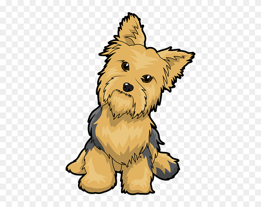 Yorkshire Terrier Puppy Maltese Dog English Toy Terrier - Cute Cartoon Yorkie Png Clipart