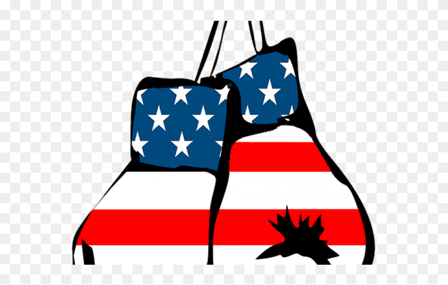 American Flag Boxing Gooves Clipart