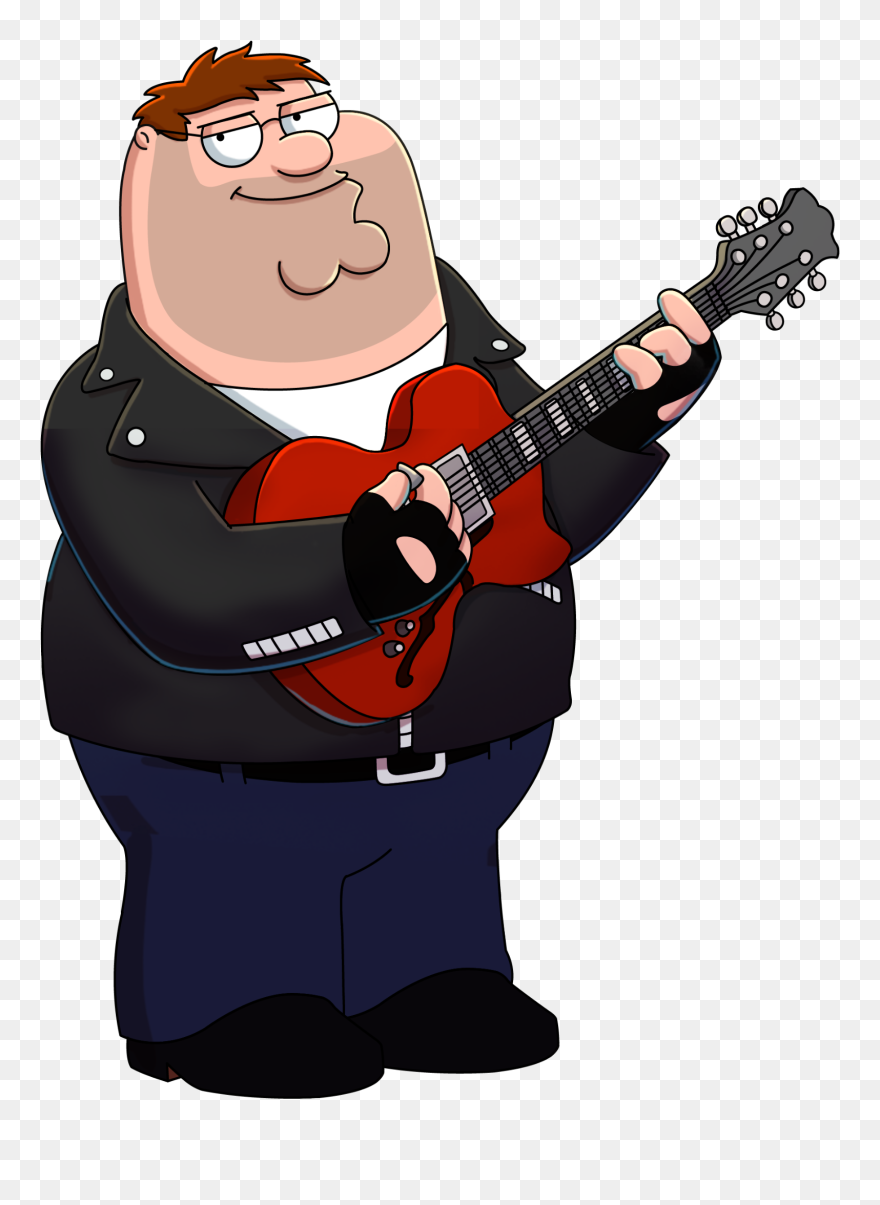 Transparent Rockstar Guitar Clipart - Peter Griffin Rock Star - Png Download