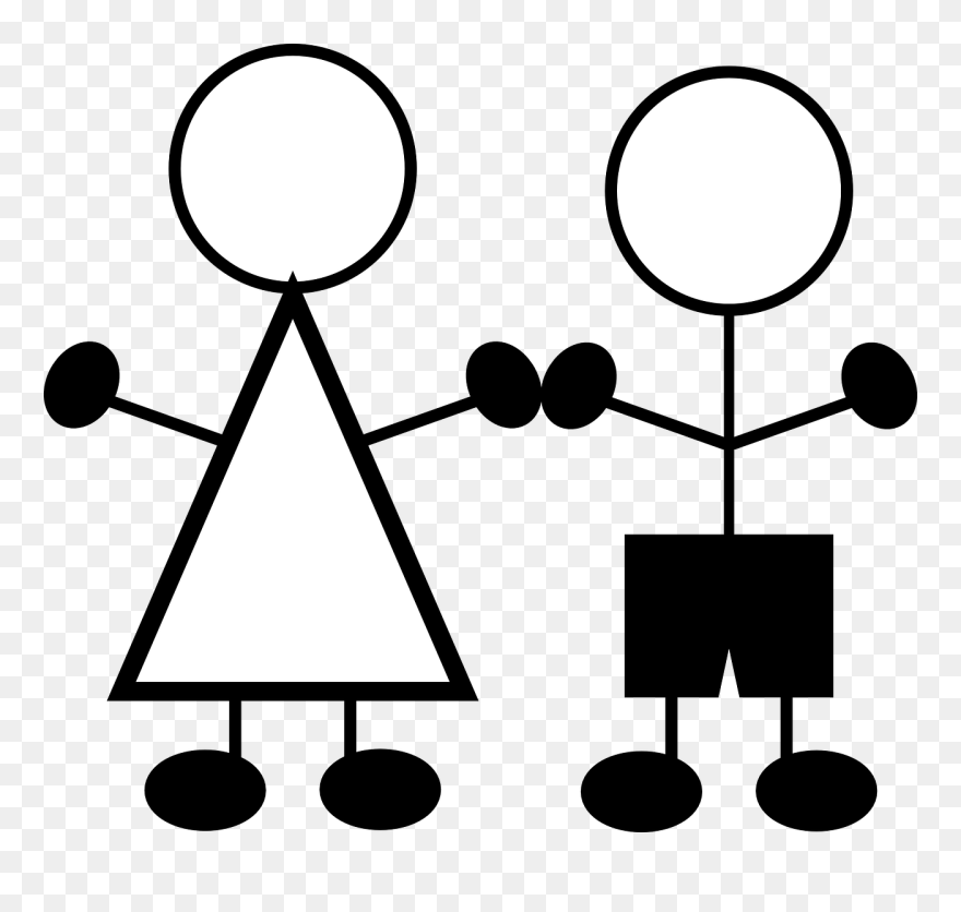 Stick Kids Reading Clipart - Clipart Kids Silhouette Png Transparent Png