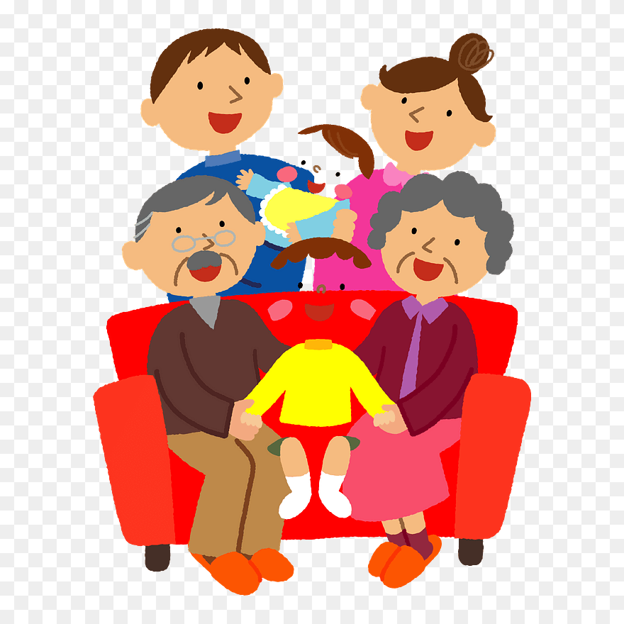 Family Sofa Clipart - Cartoon - Png Download