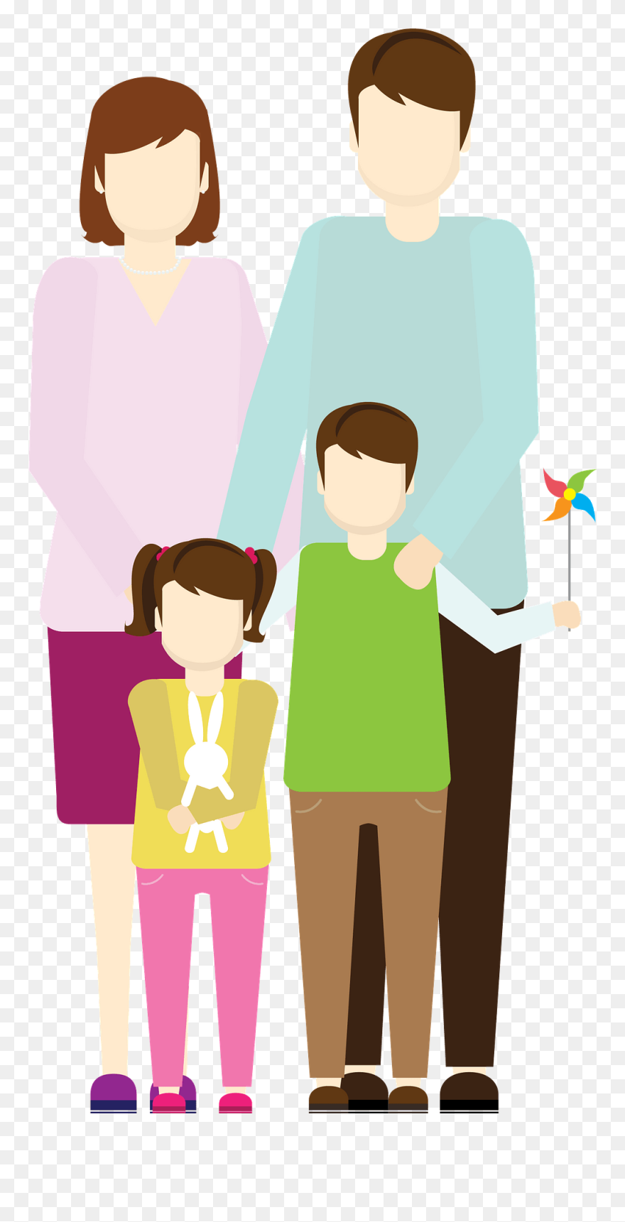 Gambar Keluarga Vektor Clipart