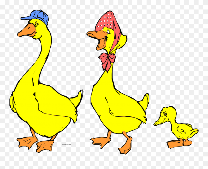 Duck Family Clipart - Png Download