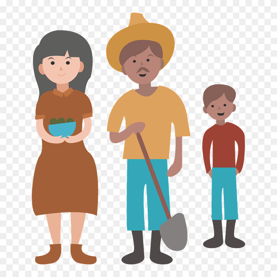 Peasants Family Clipart - Camponeses Png Transparent Png