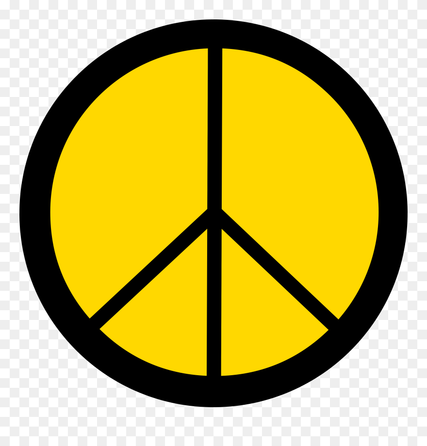 School Bus Yellow Peace Symbol 12 Dweeb Peacesymbol - Symbol For Black People Clipart