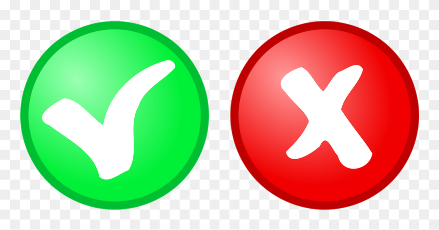 Tick And Cross Clipart - Png Download