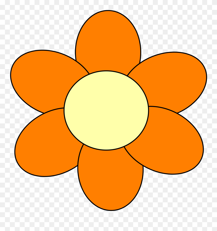 Flower Clipart Orange - Png Download