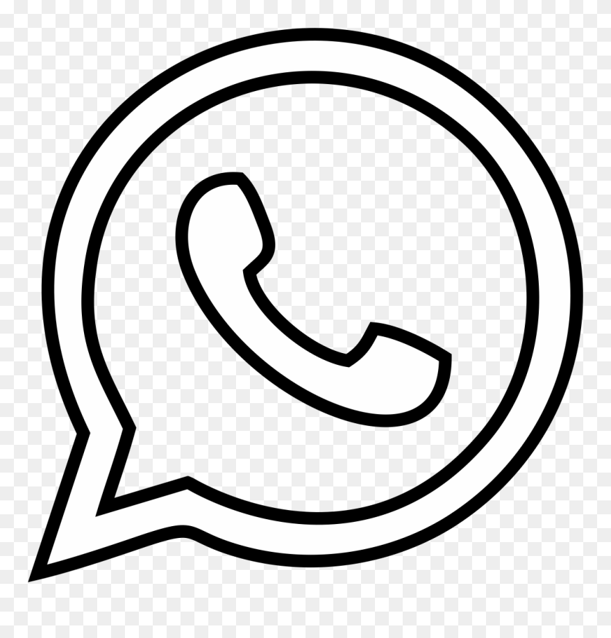 Computer Icon Telephone Call Whatsapp Icon Png White - Whatsapp Logo Black And White Clipart