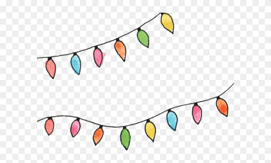 Christmas Lights Clipart Stranger Things - Christmas Lights Drawing Easy - Png Download