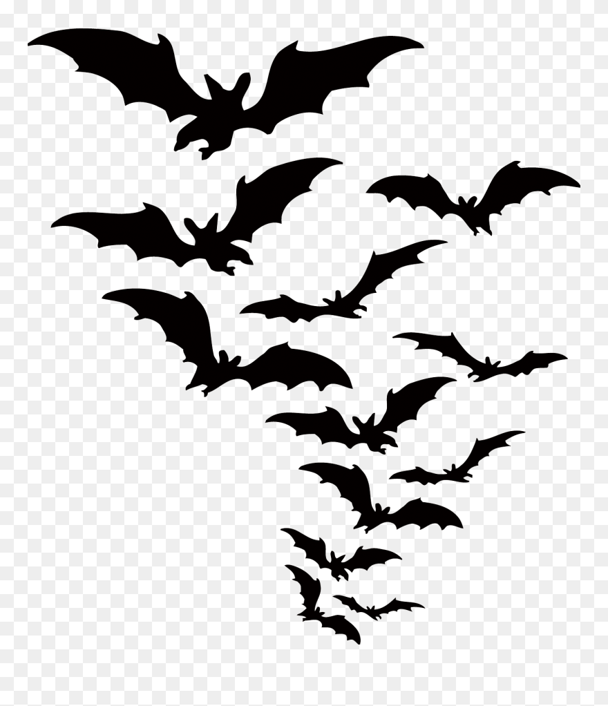 Halloween Bats Animated Clipart Picture Free Stock - Transparent Background Halloween Png