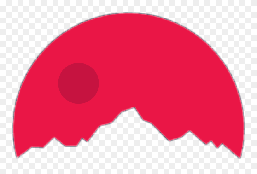 Clipart Mountain And Sun Clip Free Dusk Dawn Mountain - Minimalist Clipart Png Transparent Png