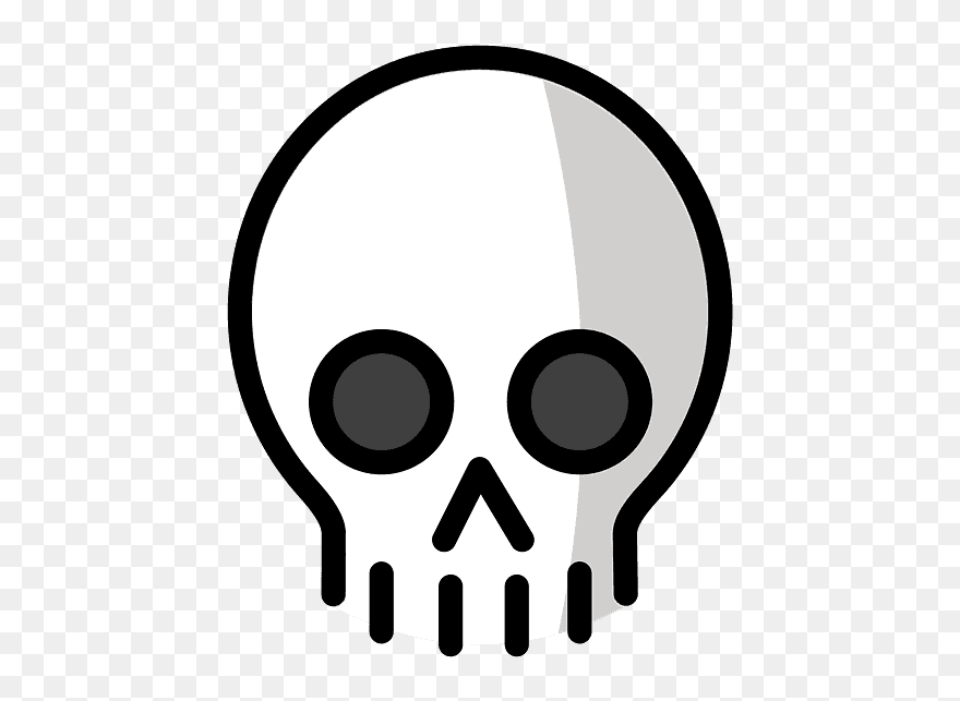 Skull Emoji Clipart - Scalable Vector Graphics - Png Download