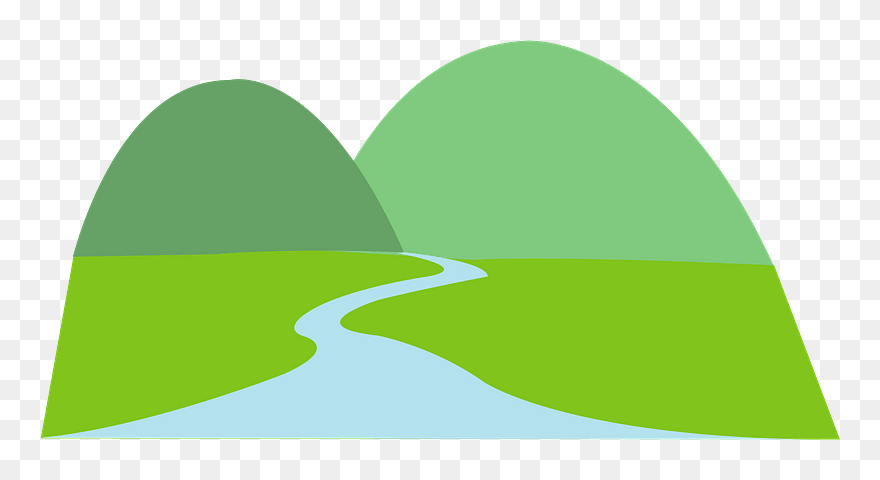 River Mountain Clipart - Illustration - Png Download