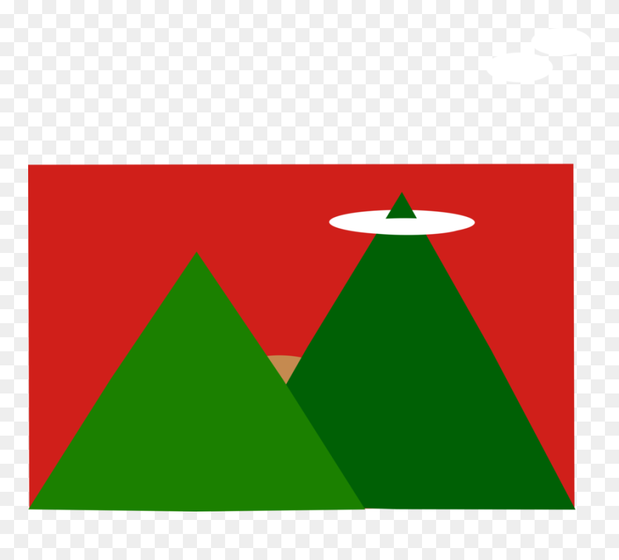 Triangle Clipart Triangle - Dua Gunung Vektor - Png Download