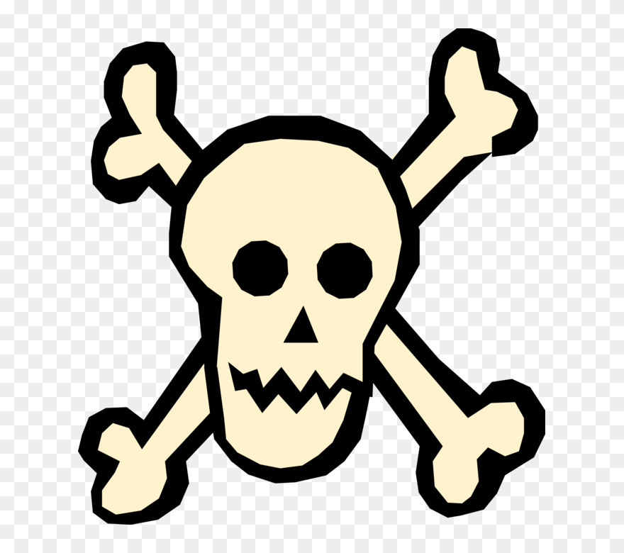 Transparent Skull And Crossbones Icon Png - Illustration Clipart