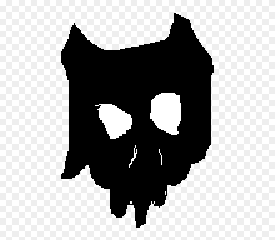 Ink Demon Skull - Black Demon Minecraft Skin Clipart