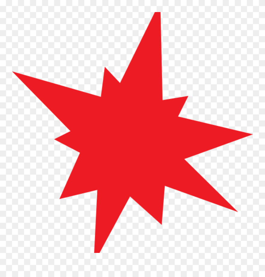 Red Star Clipart Free Clipart Download - Red Explosion Clipart - Png Download