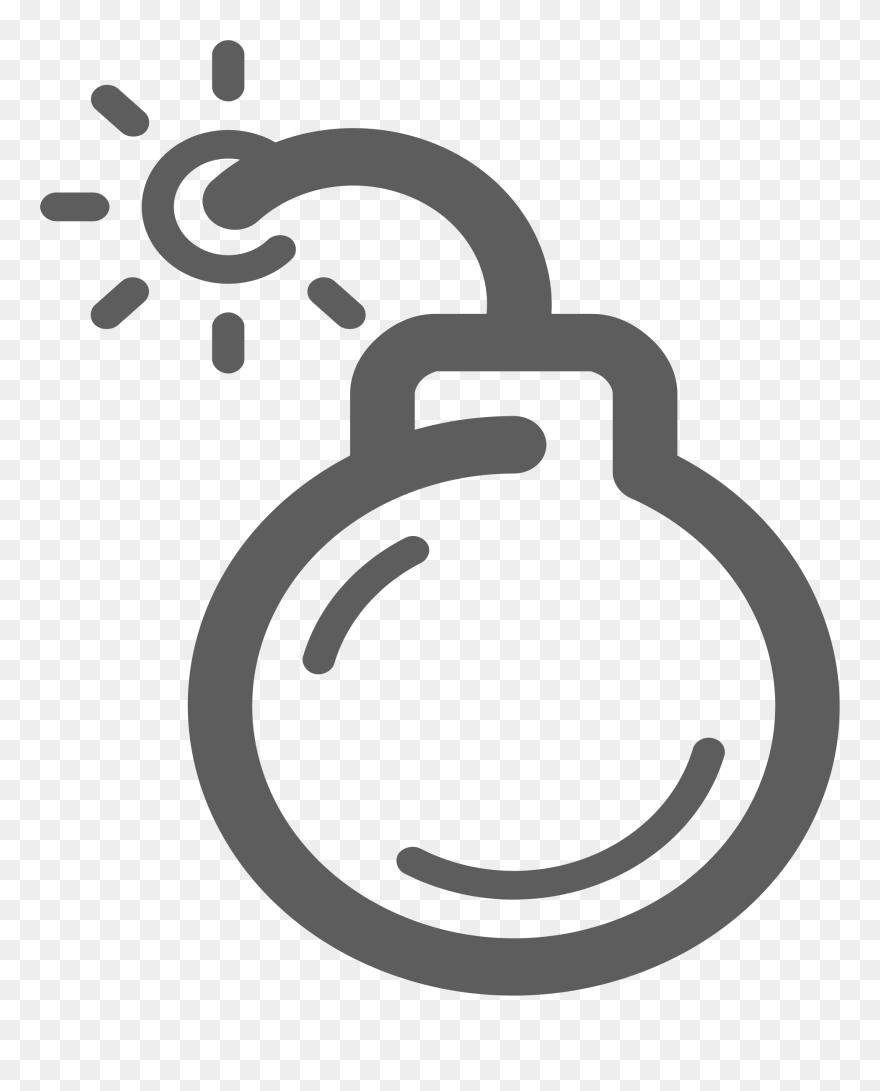 Transparent Explosion Clip Art - Bomb Simple Image Png