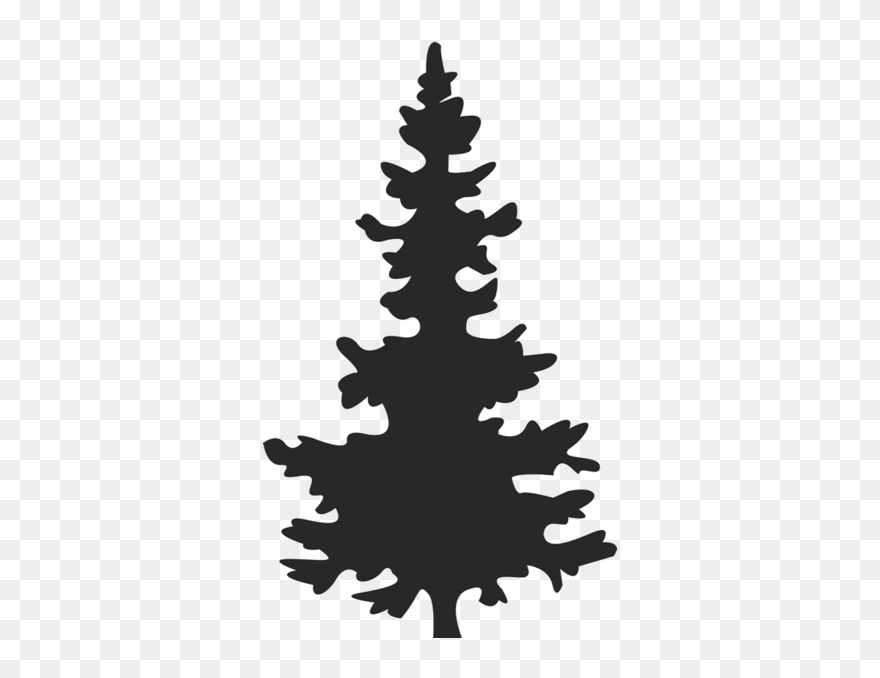 Christmas Money Tree Clipart Black And White Clip Art - Christmas Tree Silhouette - Png Download
