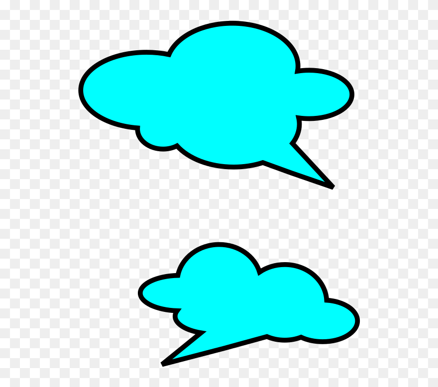 Talk Bubbles Svg Clip Arts - Awan Pembicaraan - Png Download