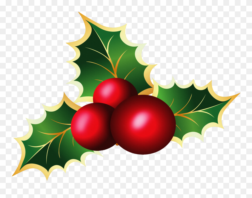 Free Christmas Holly Transparent Background, Download - Transparent Background Holly Clipart - Png Download