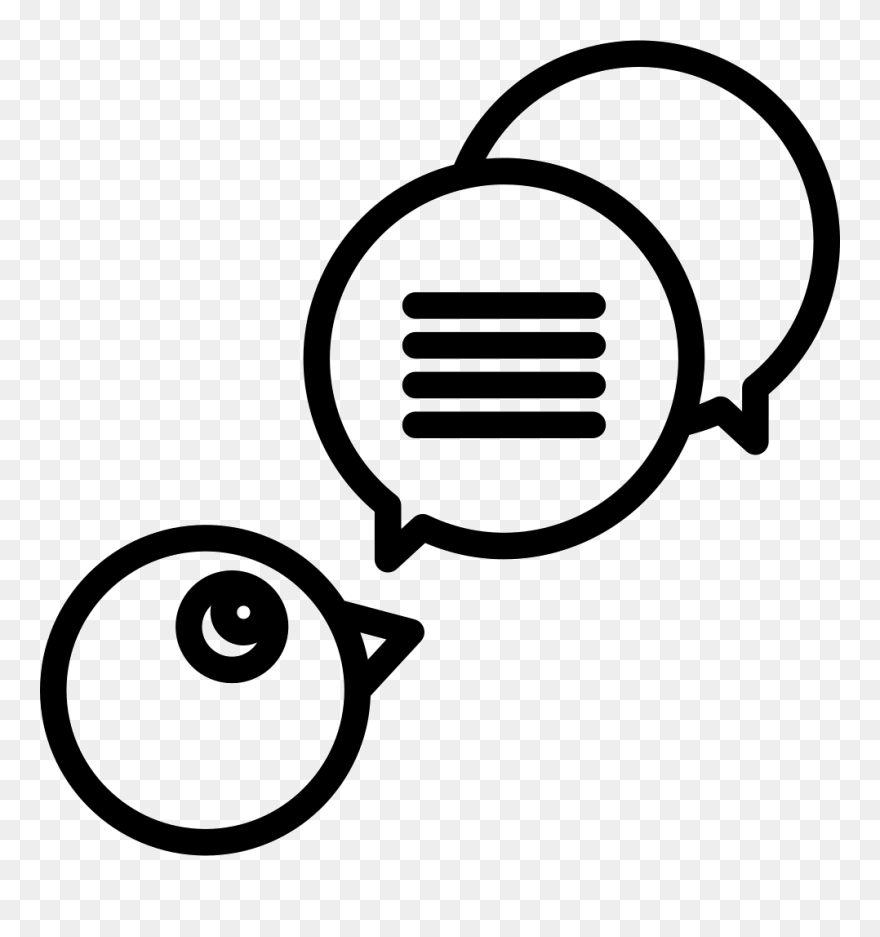 Speech Bubbles Outline Symbol In A Circle Comments - Speech Balloon Clipart