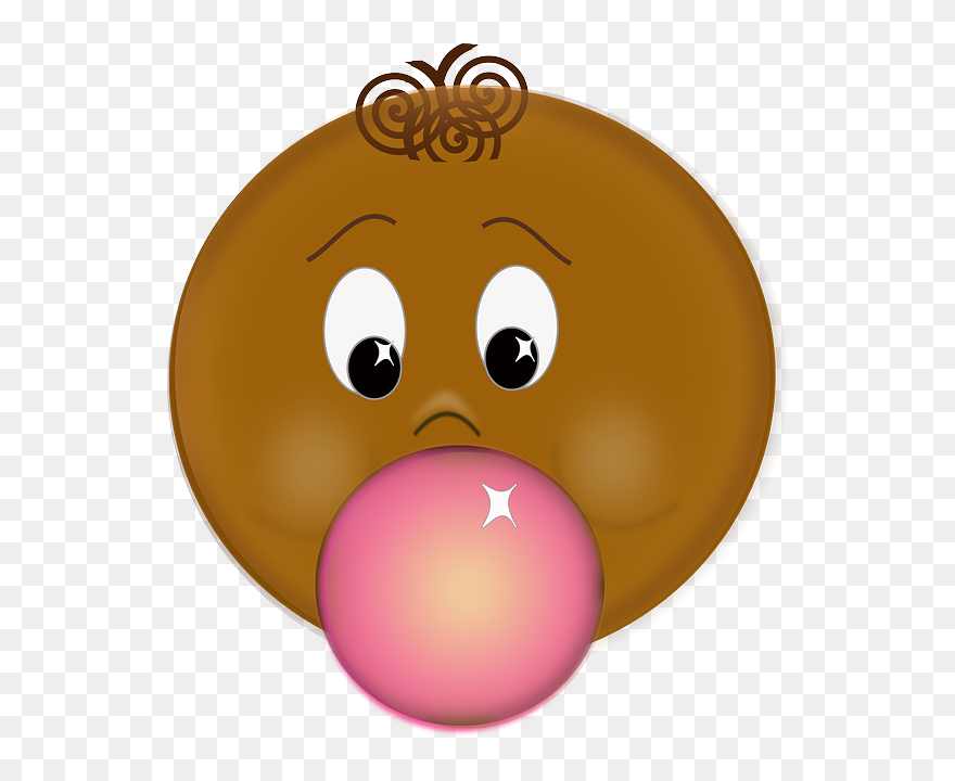 Bubble Clipart Blew - Chewing Gum Bubble Blowing Cartoon - Png Download