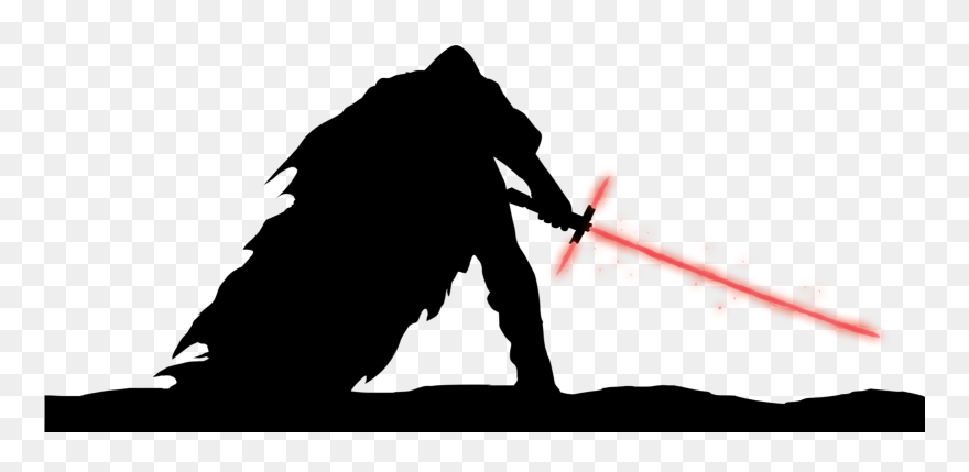 Star Wars Vii - Star Wars Kylo Ren Silhouette Clipart