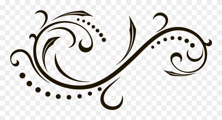 Scroll Clipart Calligraphy, Scroll Calligraphy Transparent - Ornaments Vector Png Simple