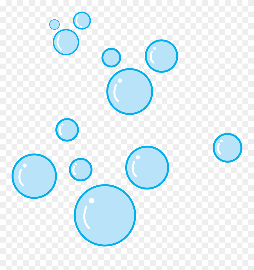 Blue Cartoon Bubble - Bubbles Cartoon Transparent Background Clipart